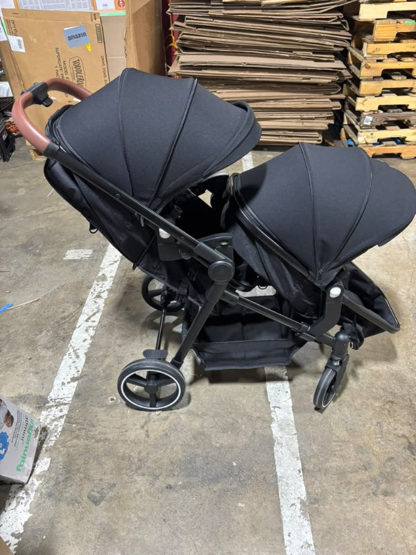 Double Tandem Stroller for Newborn & Toddler (Black)