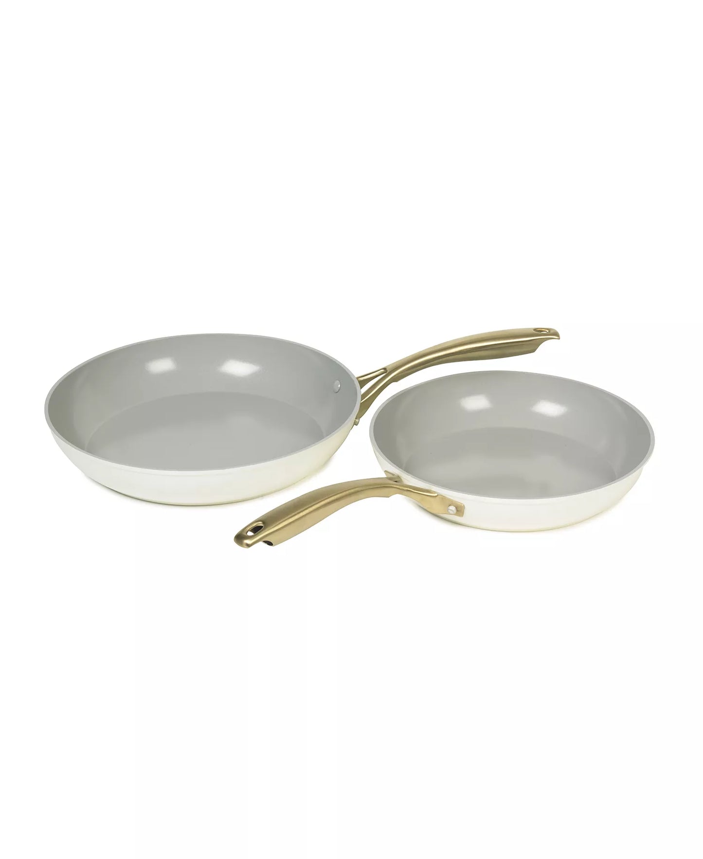 Sedona Kitchen Forged Aluminum 10" and 12" 2 PC Saute Pan Set (White)