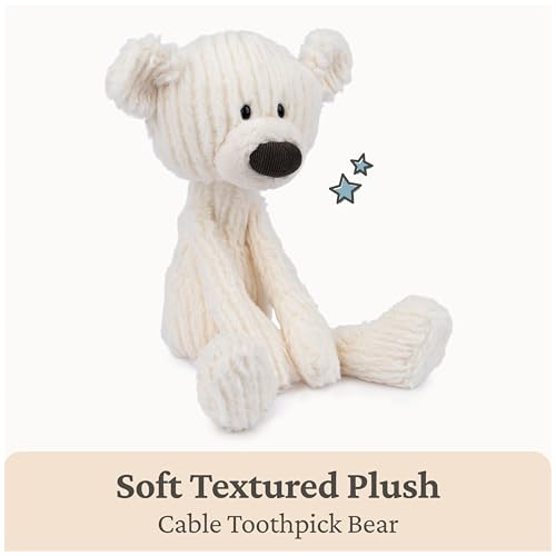 New GUND Toothpick Cable Teddy Bear Stuffed Animal 15-Inch (Cream/Offwhite)