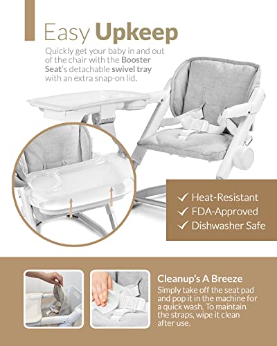 New Unilove Feed Me 3-in-1 Travel High Chair Booster Seat (Shadow Gray)