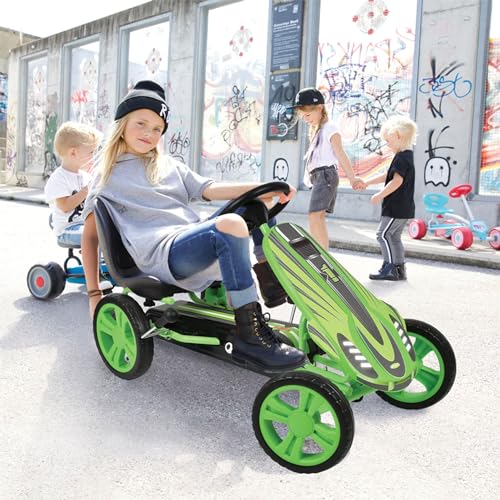 New Hauck Speedster Pedal Go-Kart for Kids Ages 4-8 (Green)