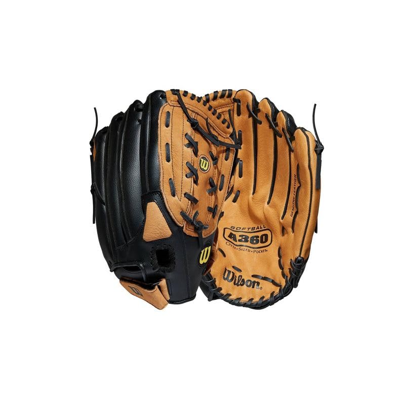 New Wilson Softball Glove Slowpitch A360 Brown Black 14 Kidsy