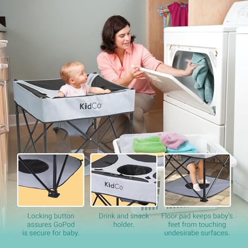 New KidCo oPod Adjustable Height Travel Activity Seat with Floor Mat (Pistachio)