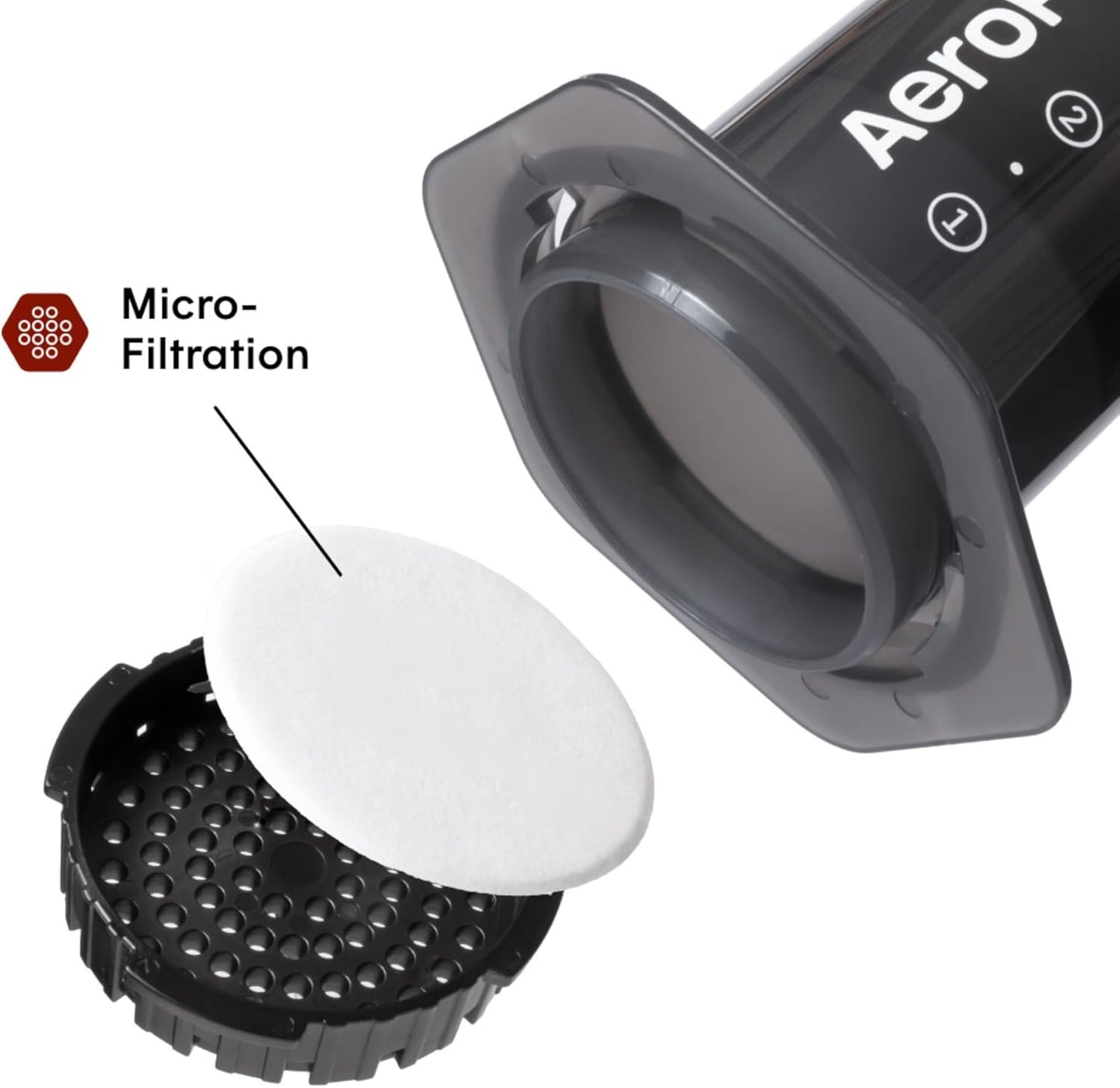 New AeroPress Original Coffee Press – Portable Manual Coffee Maker (Gray)