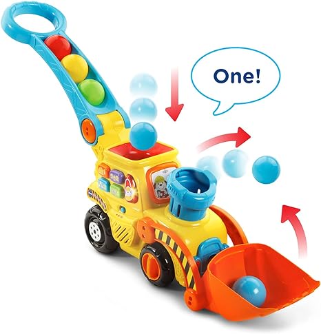 VTech Pop-a-Balls Push & Pop Bulldozer (Yellow)