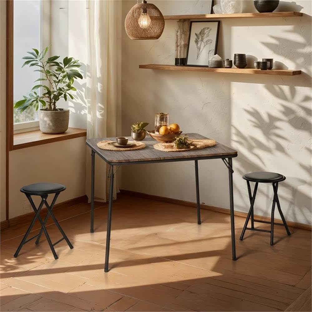 Pemberly Row Folding Chairs Set of 2 (Black)