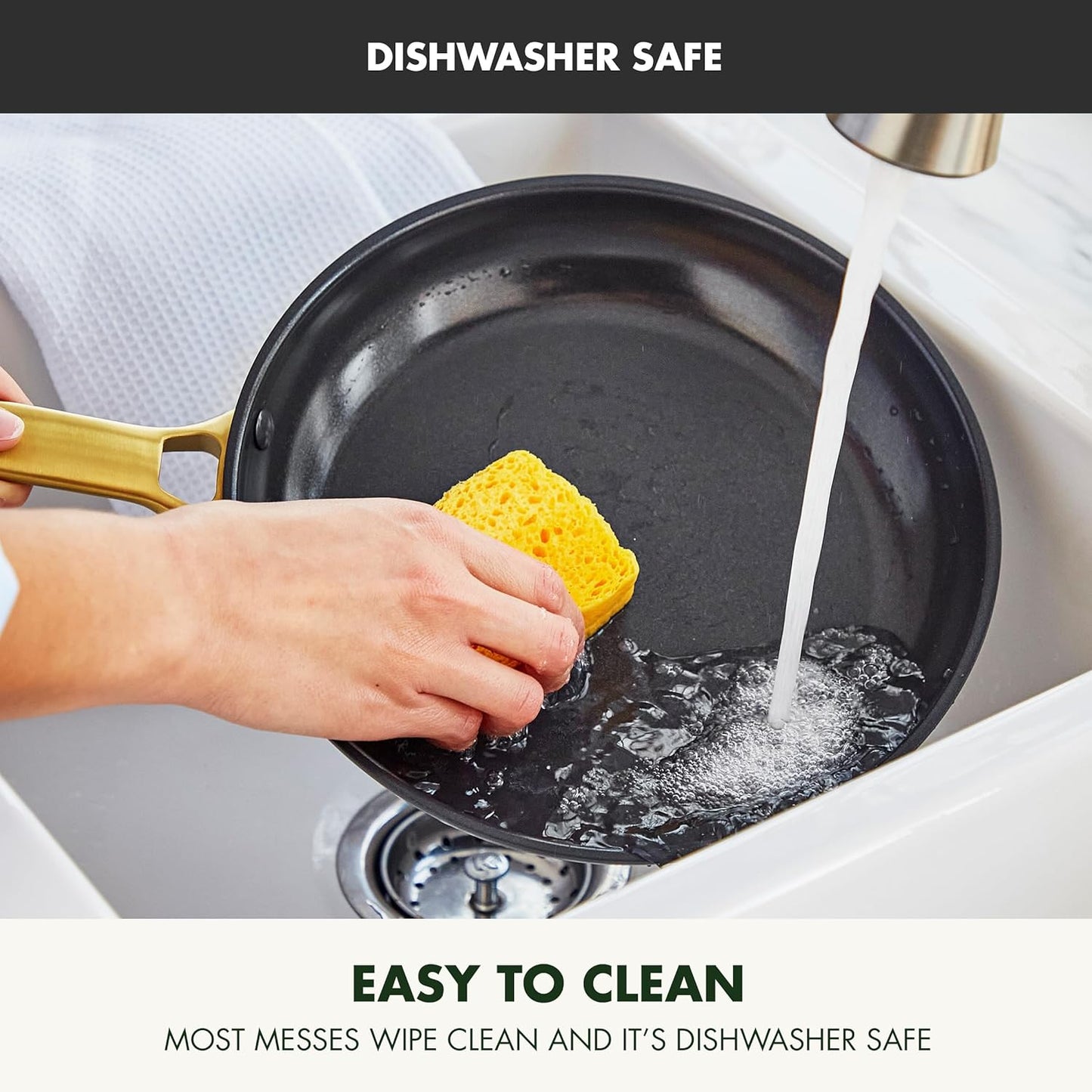 GreenPan Hard Anodized Healthy Ceramic Nonstick 10 Piece Cookware Pots and Pans Set (Black)