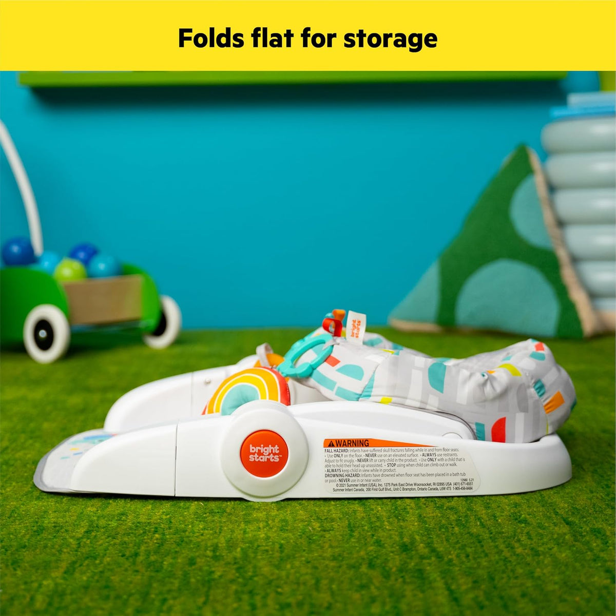 New Bright Starts Learn-to-Sit Floor Seat (Playful Paradise)