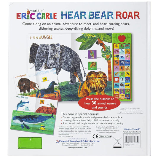 New World of Eric Carle Hear Bear Roar Sound Book (30 Buttons)