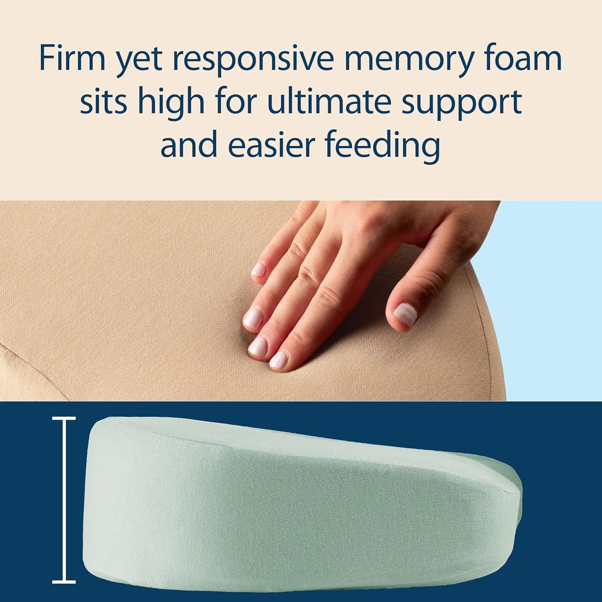 Dr. Brown’s Nursing Pillow Memory Foam Breastfeeding Support (Storm Green)