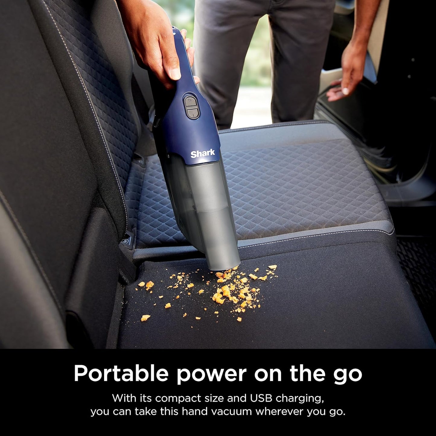 Shark Cyclone PET Handheld Vacuum with 8" Crevice Tool, HyperVelocity Suction, (Navy Blue/Grey)