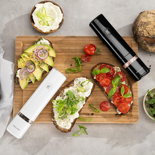 New ZWILLING Enfinigy 2-pc Electric Salt/Pepper Mill Set (Black/White)
