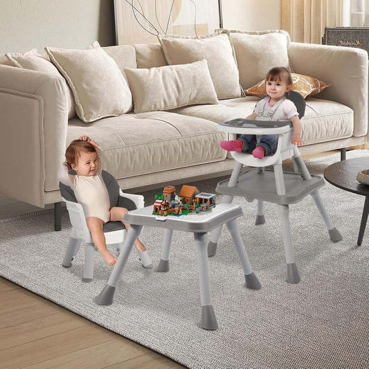 New Peekabu Convertible Baby 6-in-1 High Chair (Gray)