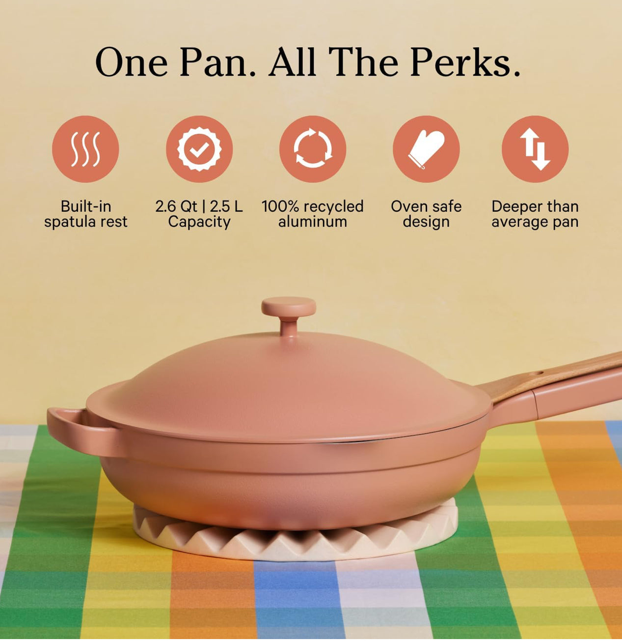 New Our Place 2.6qt 10.5" Ceramic Nonstick Always Pan 2.0 (Spice)