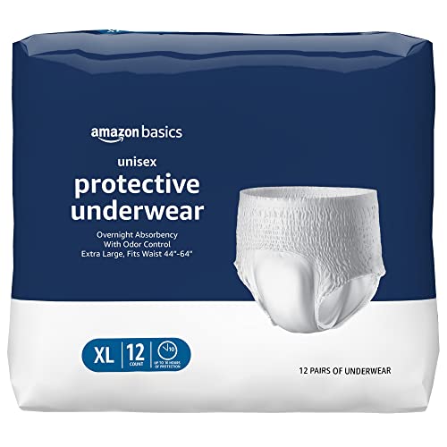 Amazon Basics Incontinence Underwear for Men and Women (12 Count, 1 Pack, White) - Kidsy