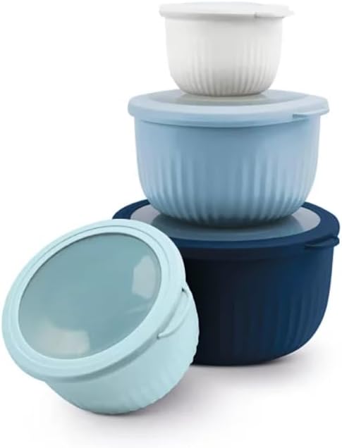 Ar+cook Set Of 8 Mixing/storage Bowls With Lids (Multicolor) - Kidsy