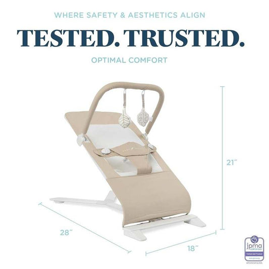 Baby Delight Alpine Deluxe Portable Bouncer (Organic Oat) - Kidsy