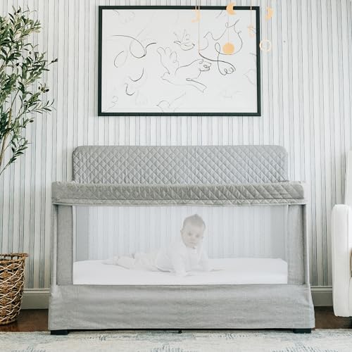 Baby Delight Lunaire Full Size Crib & Playard (Pebble Grey) - Kidsy