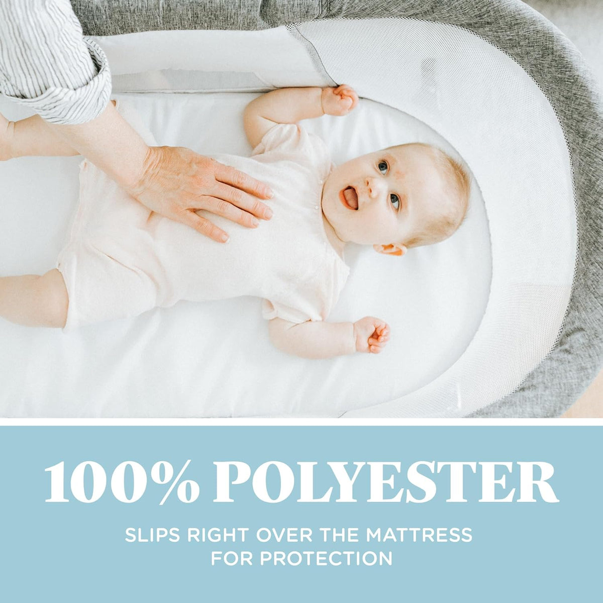Baby Delight Slumber and Beside Me Doze Sheet (Fitted Sheet, White) - Kidsy