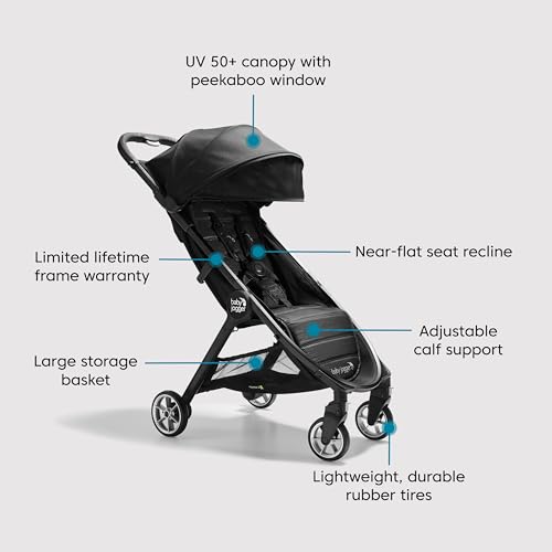 Baby Jogger City Tour 2 Travel Stroller (Pitch Black) - Kidsy