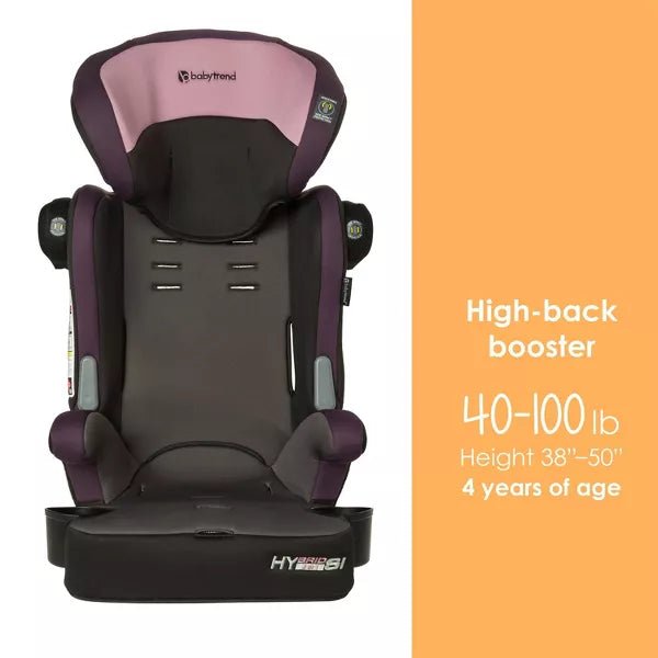 Baby Trend Hybrid SI 3 - in - 1 Booster Car Seat (Dash Orchid) - Kidsy