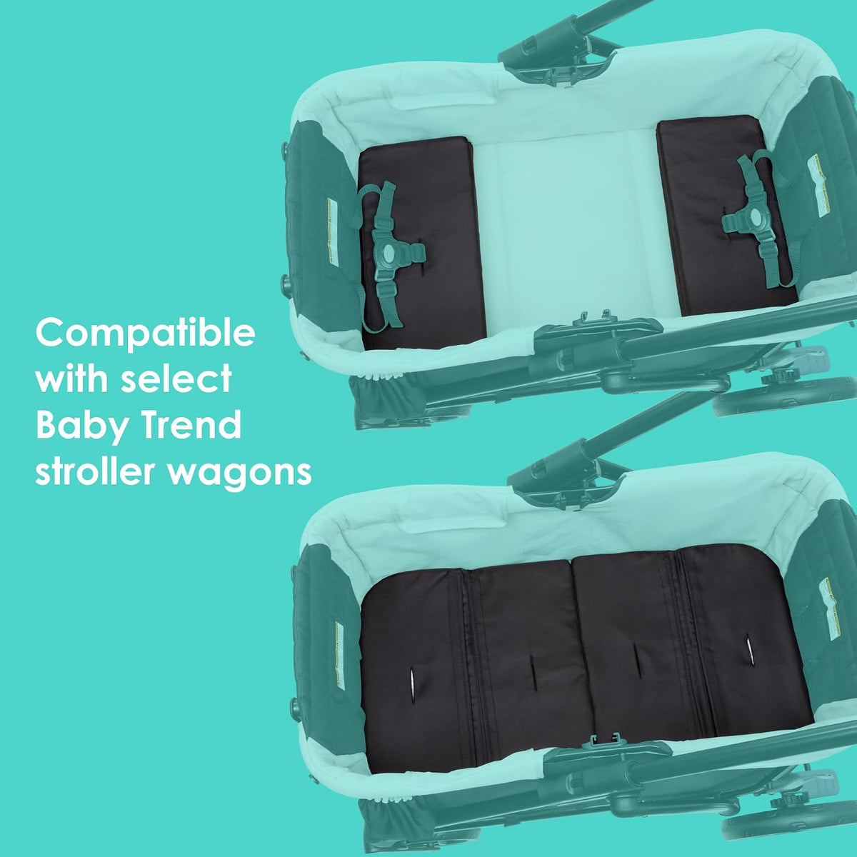 Baby Trend Seat2Mat Stroller Wagon Seat Mat (Black) - Kidsy