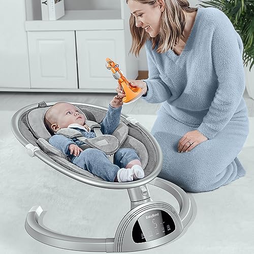 BabyBond Baby Bluetooth Infant Swing with Music Speaker (Silver) - Kidsy