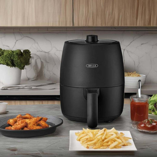 BELLA 2 Qt Manual Air Fryer & Multicooker 1200W (Matte Black) - Kidsy