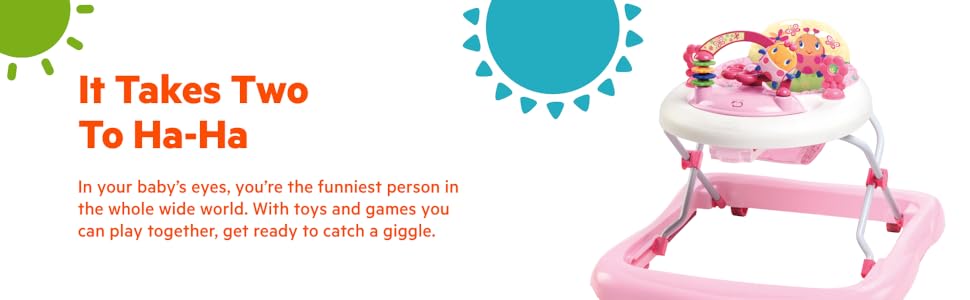 Bright Starts JuneBerry Walk - A - Bout Baby Walker (Pink) - Kidsy