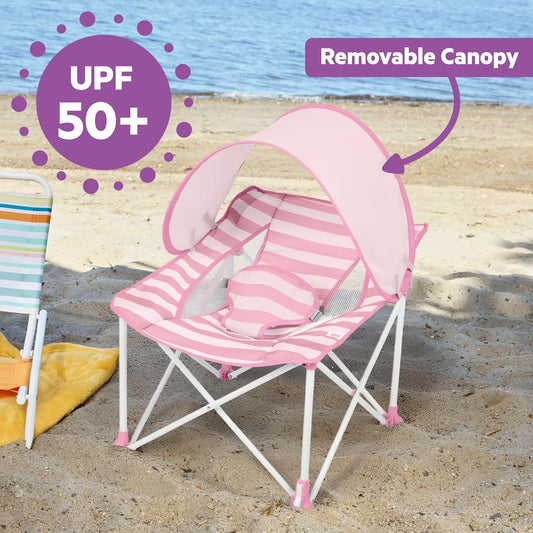 Bright Starts Pop 'N Chill Baby Travel Chair (Pink) - Kidsy