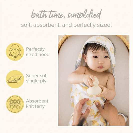 Burt's Bees Baby Infant Hooded Towels, Nursery Towel with Hood Set, 29 x 29 in - Kidsy