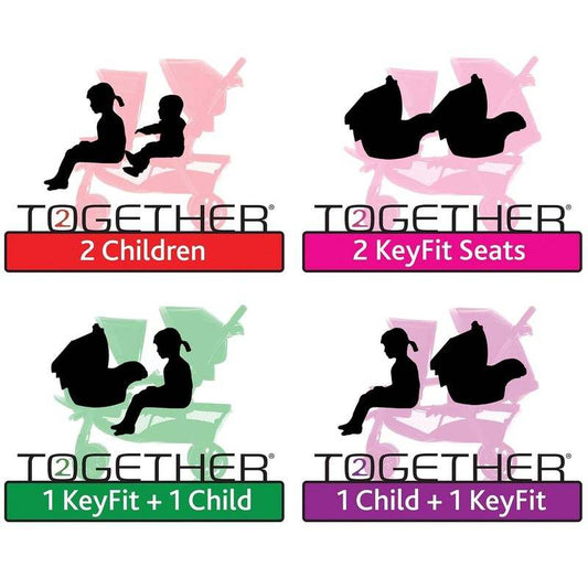 Chicco Cortina Together Double Stroller - Minerale (Black/Silver) - Kidsy