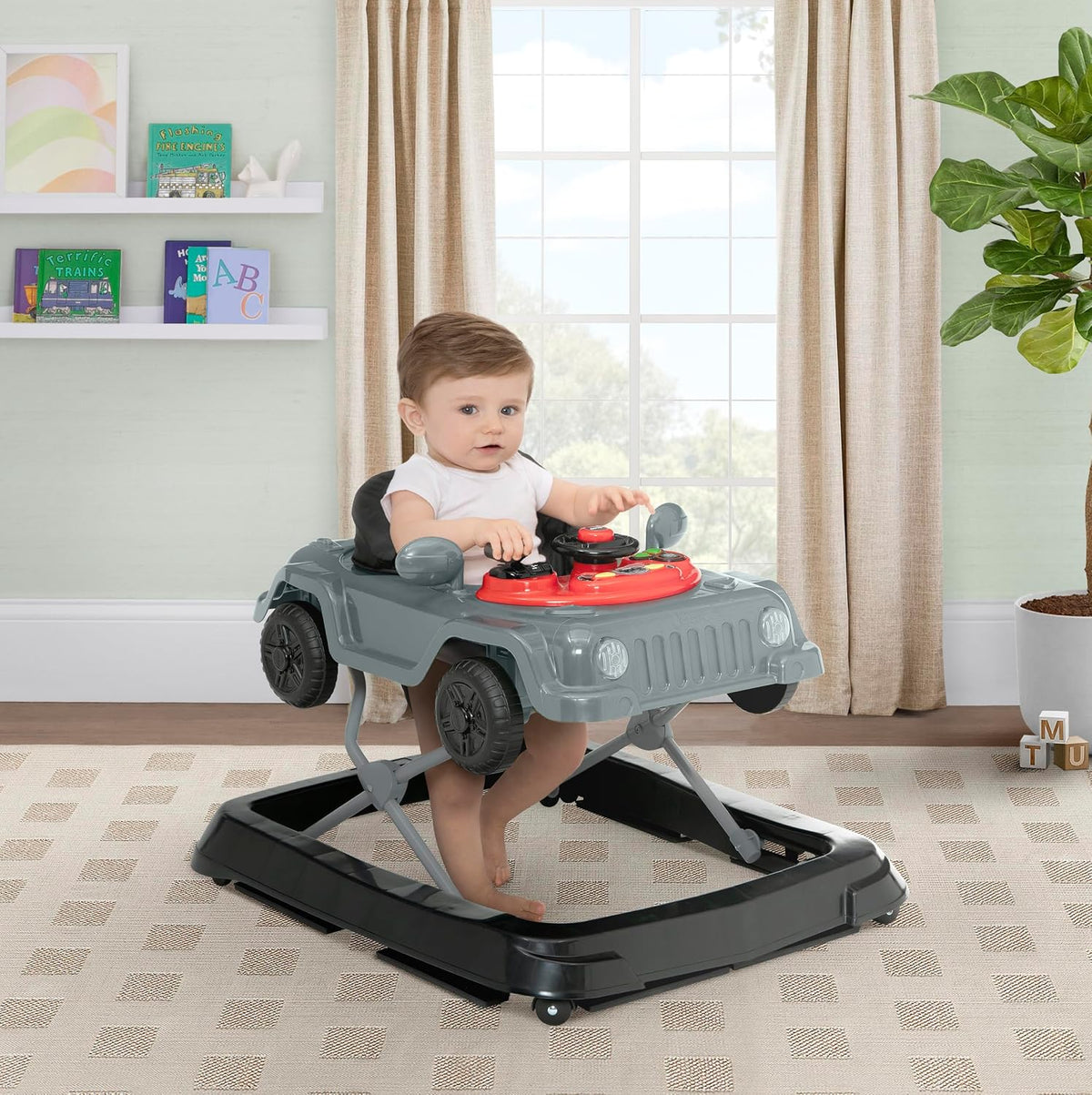 Delta Children Jeep Wrangler Activity Walker (Grey) - Kidsy