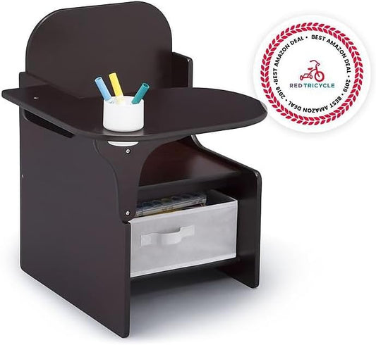 Delta Children MySize Chair Desk With Storage Bin (Dark Chocolate) - Kidsy
