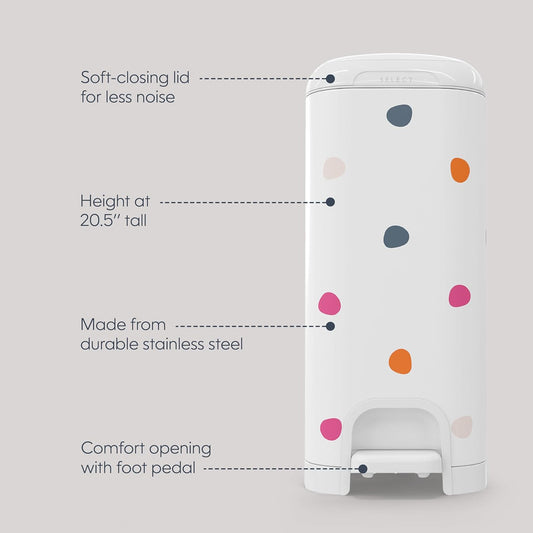 Diaper Genie Select Pail (Multi - Color Polka Dot) - Kidsy