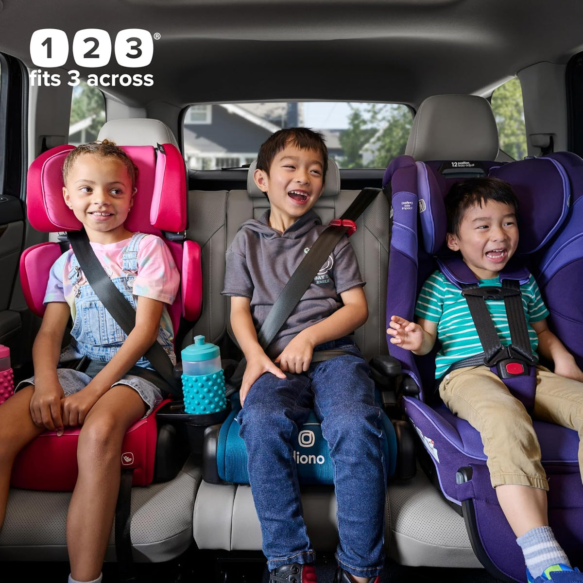 Diono Connect3 RXT Backless Booster for Children from 40-120 lbs. (Pink Cotton Candy) - Kidsy