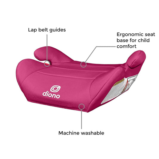 Diono Solana Lite Backless Booster Car Seat (Pink Cotton Candy) - Kidsy