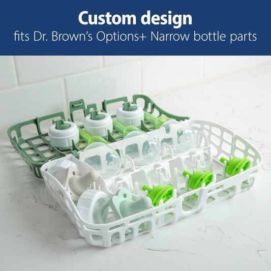 Dr. Brown's Dishwasher Basket for Small Baby Bottle Parts, Pacifiers, and Accessories (Green) - Kidsy