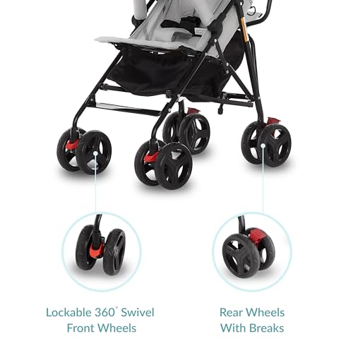 Dream On Me Vista Moonwalk Lightweight Stroller (Light Gray) - Kidsy