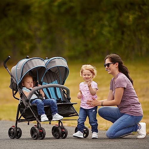 Dream On Me Volgo Twin Umbrella Stroller (Blue) - Kidsy