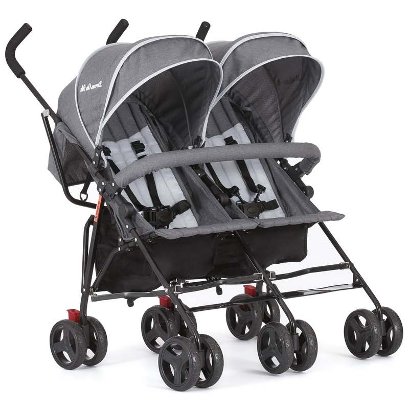 Dream on Me Volgo Twin Umbrella Stroller (Gray Lightweight) - Kidsy