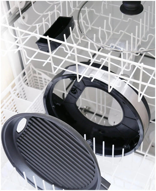 Elite Cuisine 12 - Inch Stainless Steel Deluxe Indoor Grill with Tempered Glass Lid - Kidsy