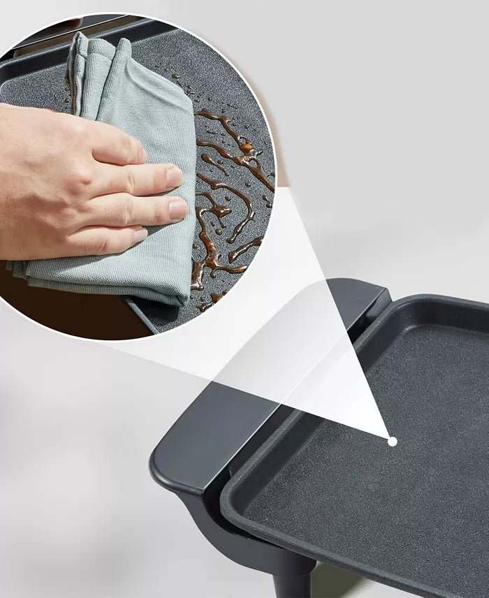 Elite Cuisine Mini Nonstick Griddle 70 sq in (Black) - Kidsy