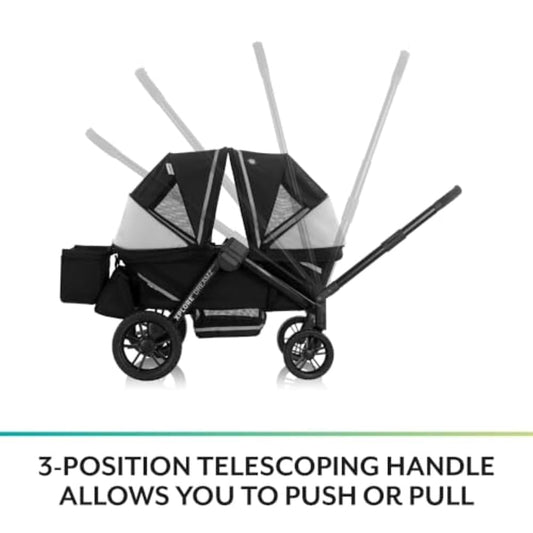 Evenflo Pivot Xplore Dreamz All - Terrain Stroller Wagon with Bassinet Insert (Voyager Green) - Kidsy