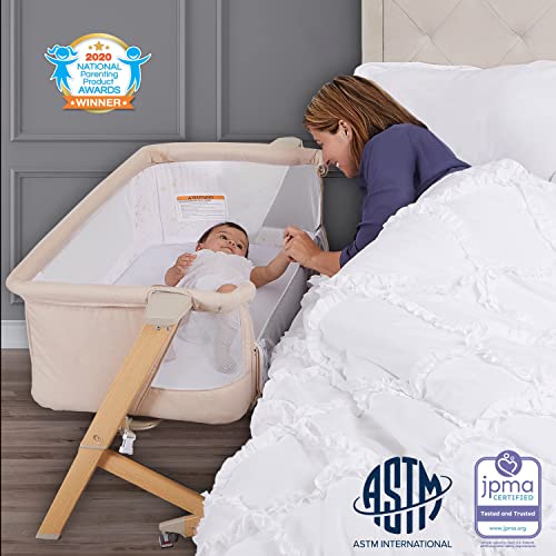 Evolur Stellar Bassinet and Bedside Sleeper (Beige) - Kidsy