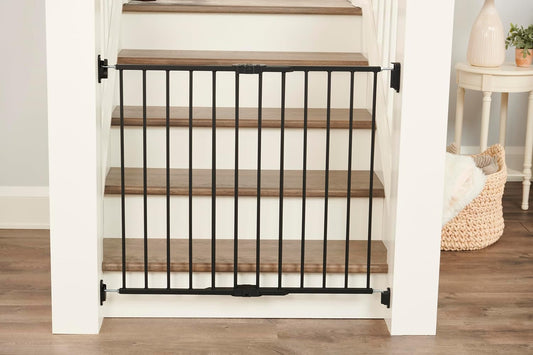 FINAL SALE New Regalo 2 - in - 1 Extra Wide Baby Gate 28.75" Tall, 24" to 40.5" Wide (Black) - Kidsy