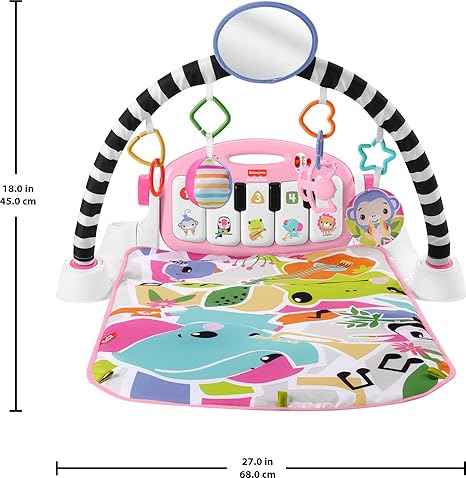 Fisher - Price Glow & Grow Kick & Play Piano Gym (Pink) - Kidsy