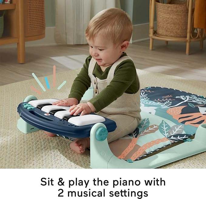 Fisher - Price Kick & Play Piano Baby Gym (Navy) - Kidsy