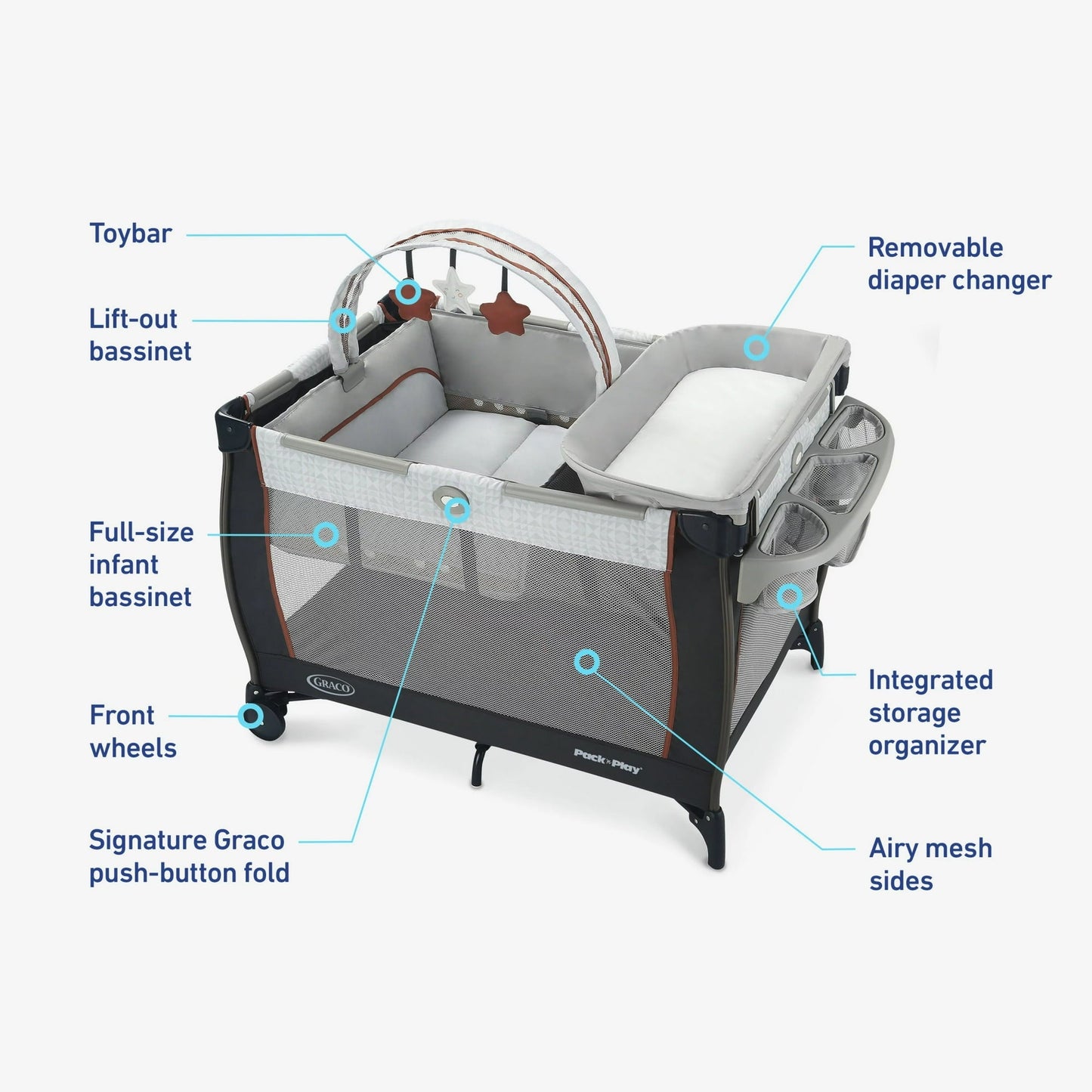 Graco Pack ‘n Play Anywhere Dreamer Playard (Marlo) - Kidsy