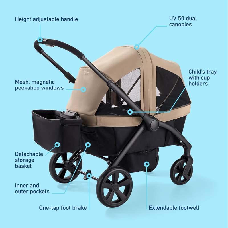 Graco Ready2Roll Stroller Wagon (Pinnacle) - Kidsy